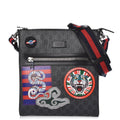 GUCCI GG SUPREME MONOGRAM NIGHT COURRIER APPLIQUE MESSENGER BAG