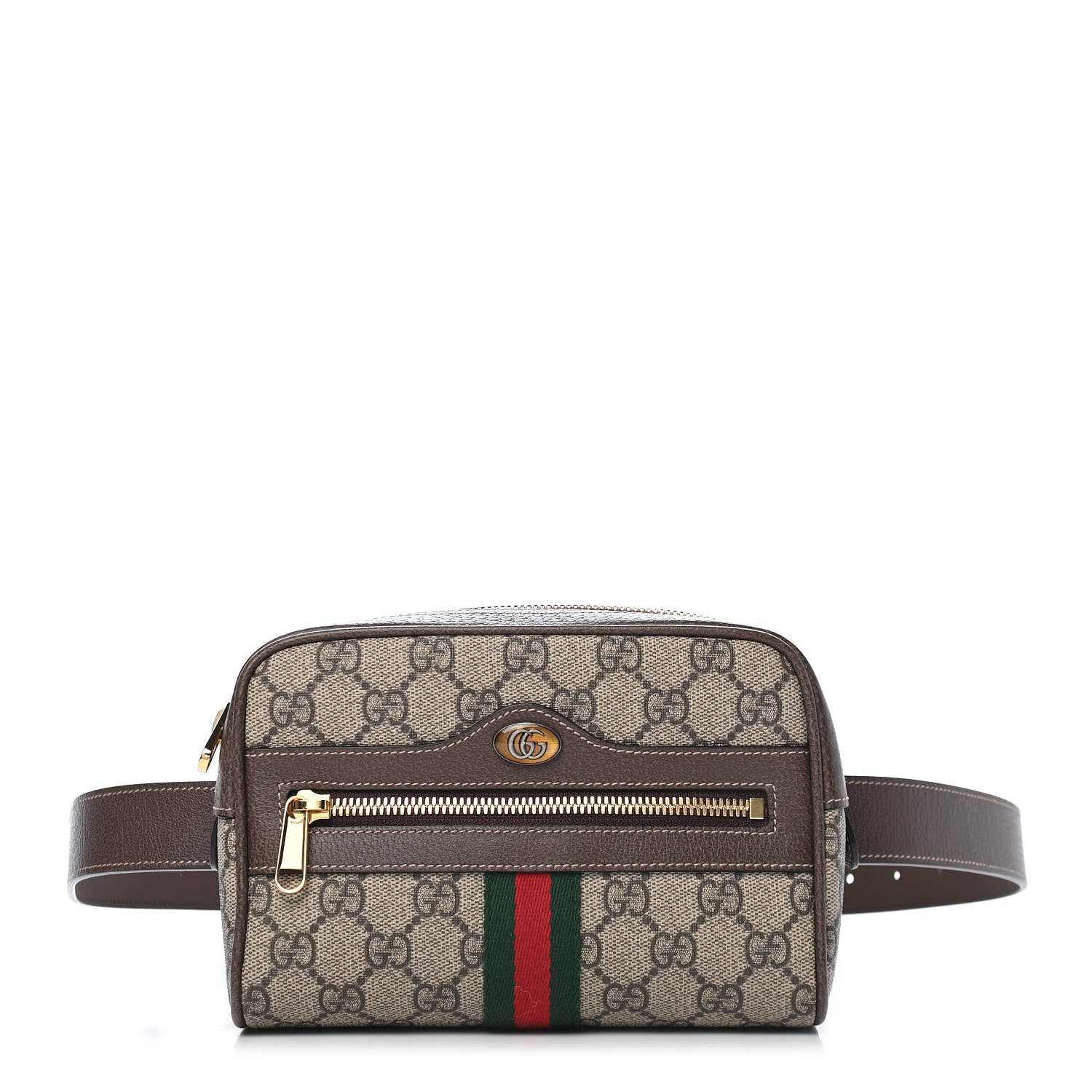 GUCCI GG SUPREME MONOGRAM SMALL OPHIDIA BELT BAG