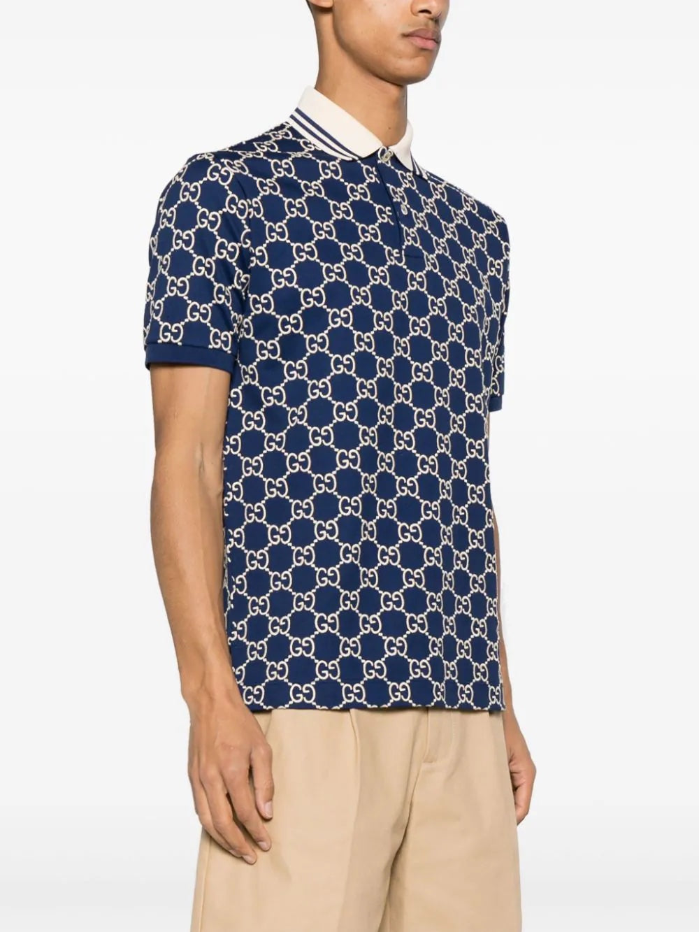 GUCCI GG SUPREME PIQUE STRETCH POLO SHIRT