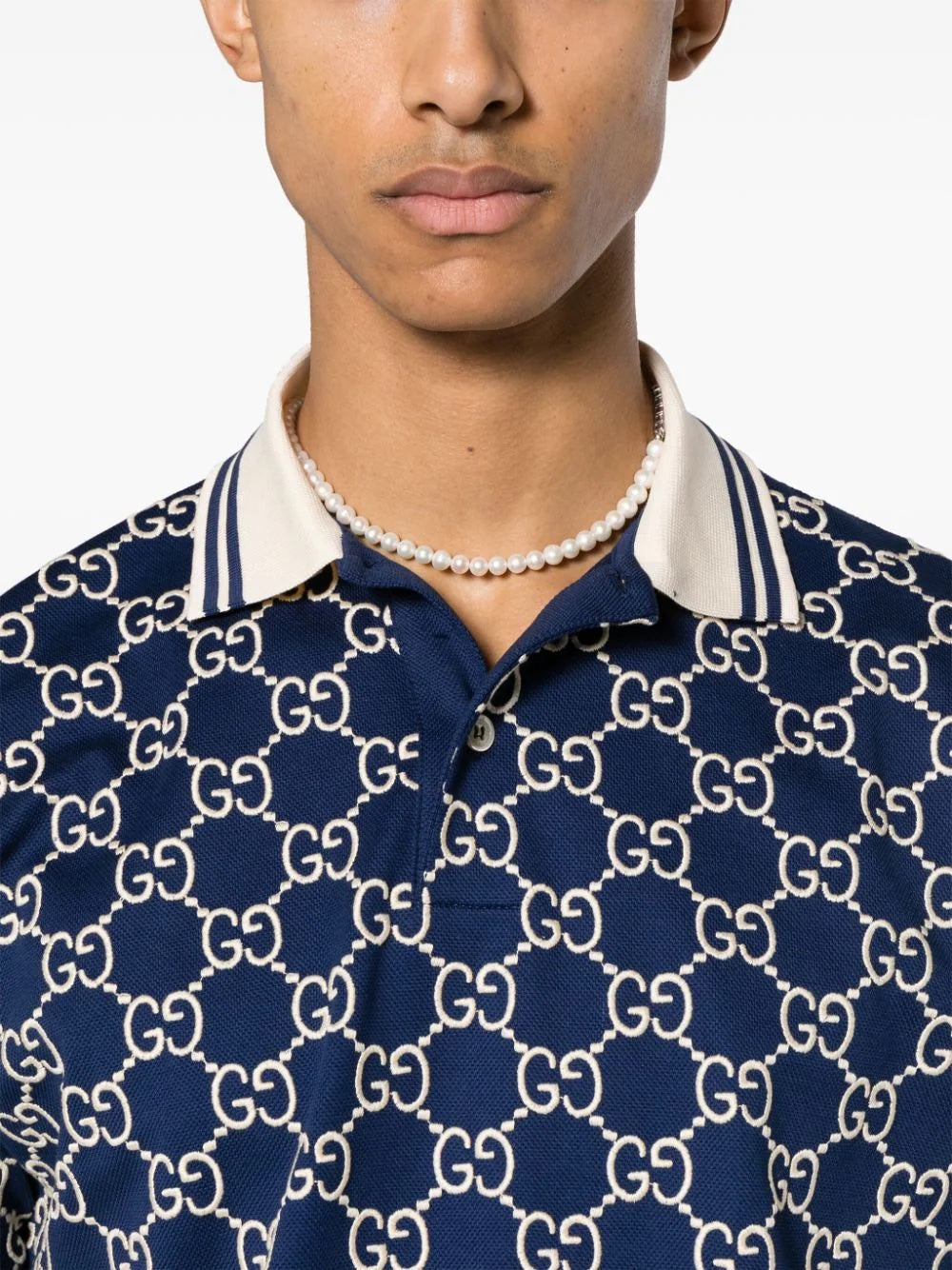 GUCCI GG SUPREME PIQUE STRETCH POLO SHIRT