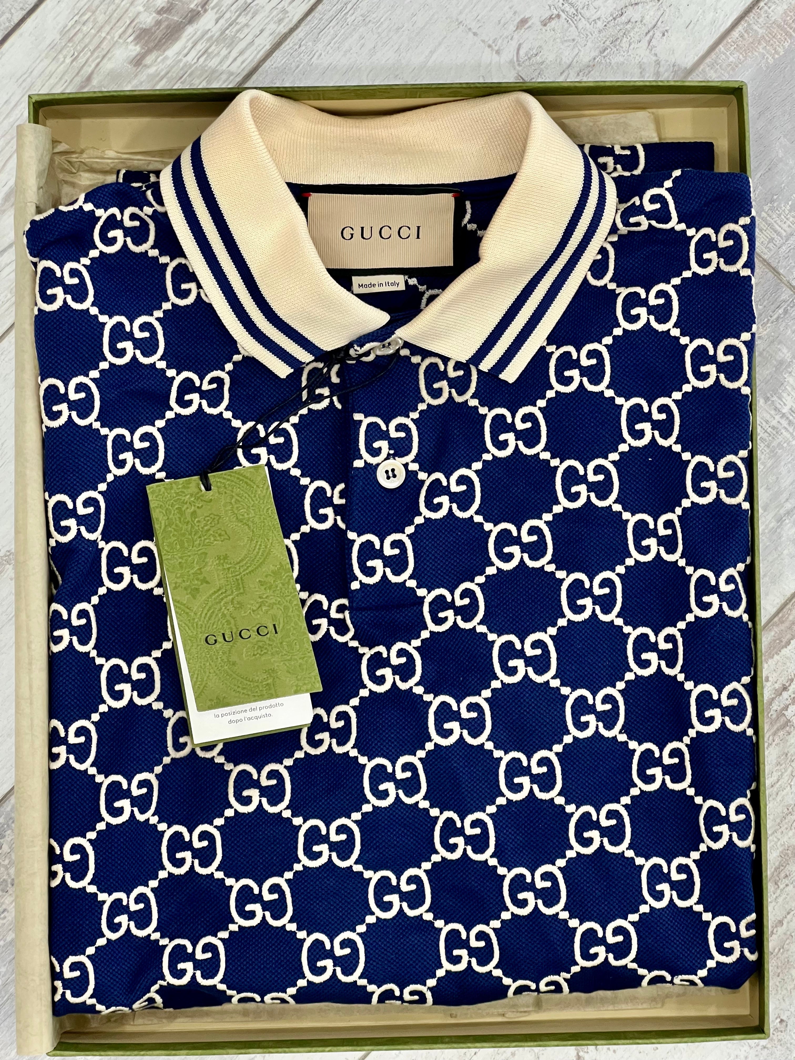 GUCCI GG SUPREME PIQUE STRETCH POLO SHIRT