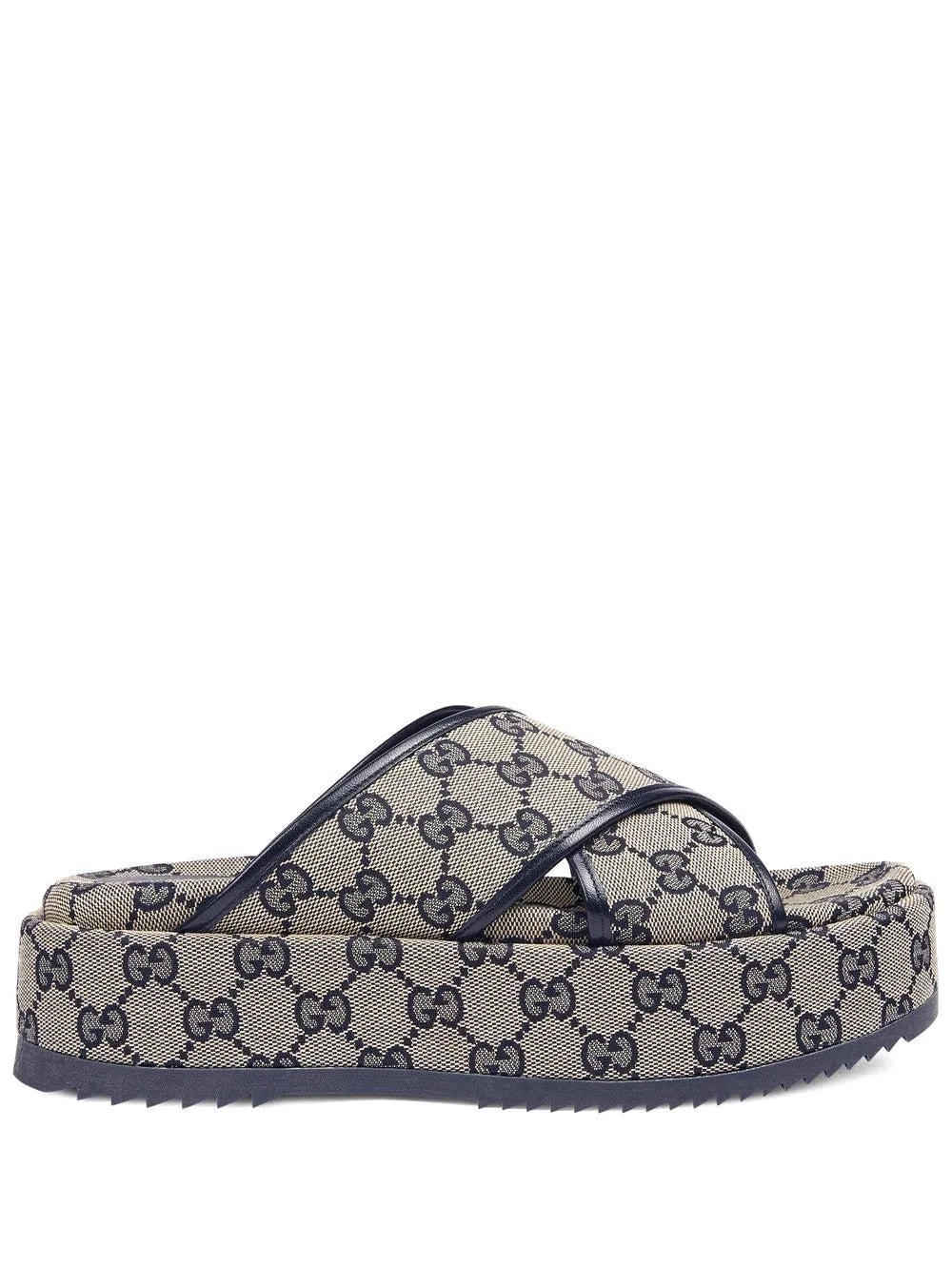 GUCCI GG SUPREME PLATFORM SANDALS