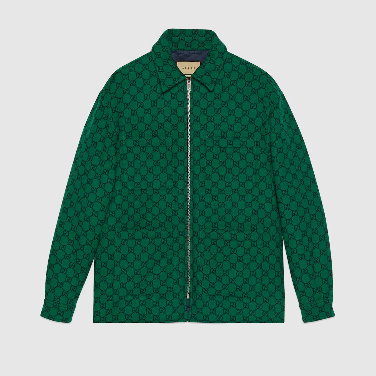 GUCCI GG WOOL FLANNEL PADDED JACKET
