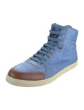 GUCCI GG NYLON LEATHER HIGH-TOP SNEAKERS