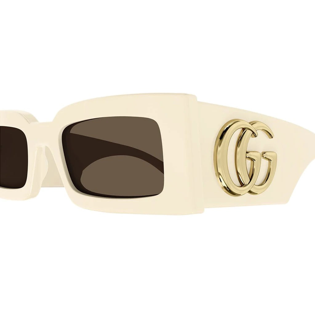 GUCCI GENE GG RECTANGLE FRAME SUNGLASSES