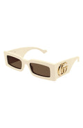 GUCCI GENE GG RECTANGLE FRAME SUNGLASSES