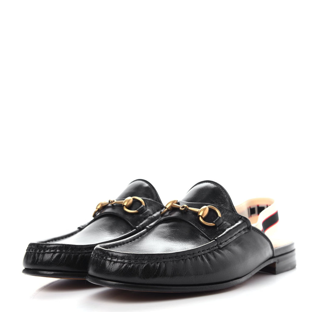 GUCCI GOATSKIN HORSEBIT SLINGBACK MULES