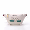 GUCCI GRAINED CALFSKIN WEB LOGO LARGE BELT BAG