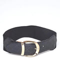 GUCCI GUCCISSIMA VINTAGE LEATHER & ELASTIC WIDE BELT