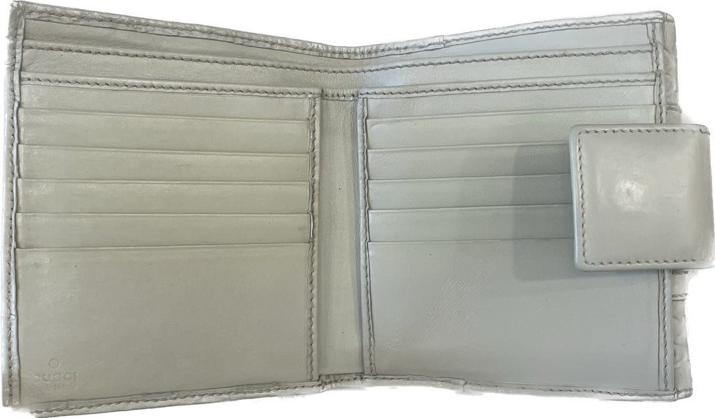 GUCCI GUCCISSIMA VINTAGE LEATHER & SUEDE FLAP WALLET