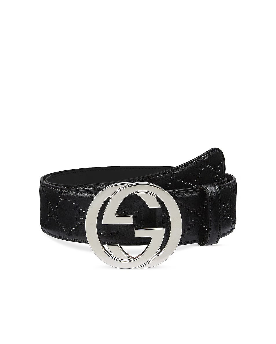 GUCCI GG GUCCISSIMMA CALFSKIN LEATHER BELT