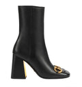 GUCCI NAPPA LEATHER HORSEBIT ANKLE BOOTS