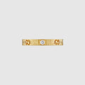 GUCCI ICON 18K GOLD DIAMOND HEART RING
