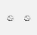 GUCCI INTERLOCKING GG STERLING SILVER STUD EARRINGS