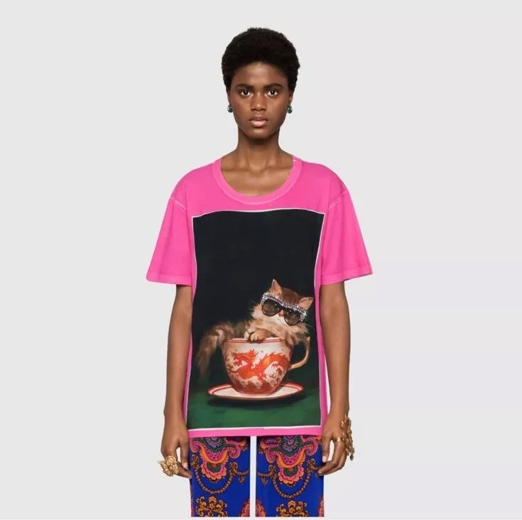 GUCCI IGNASI MONREAL PRINT T-SHIRT