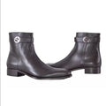 GUCCI INTERLOCKING GG LEATHER ANKLE BOOTS