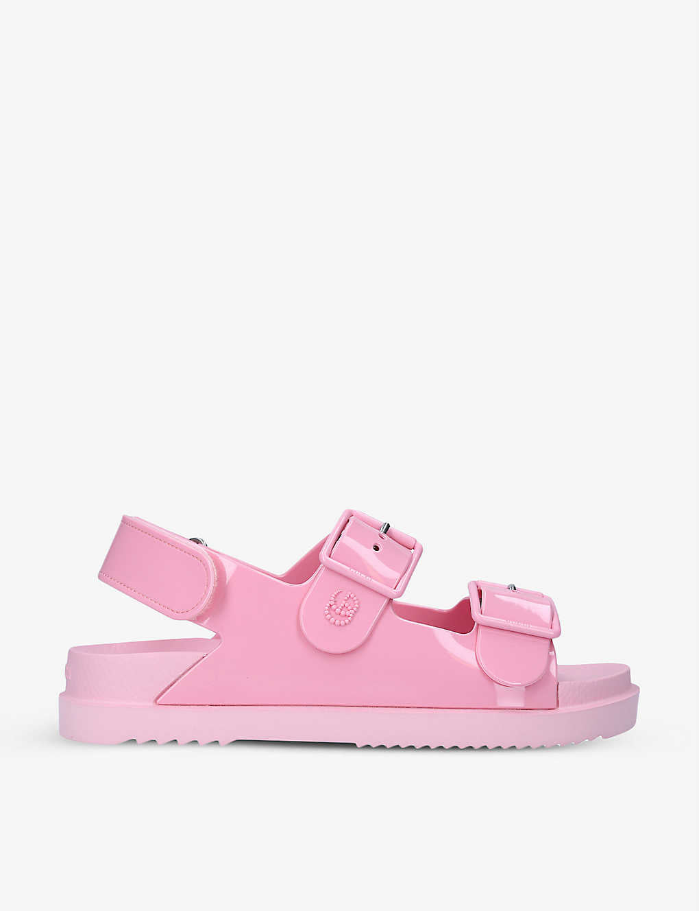 GUCCI GG ISLA LOGO EMBOSSED RUBBER SANDALS