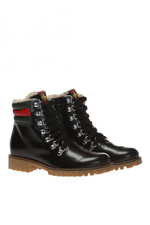 GUCCI GG WEB JONATHAN BOOTS