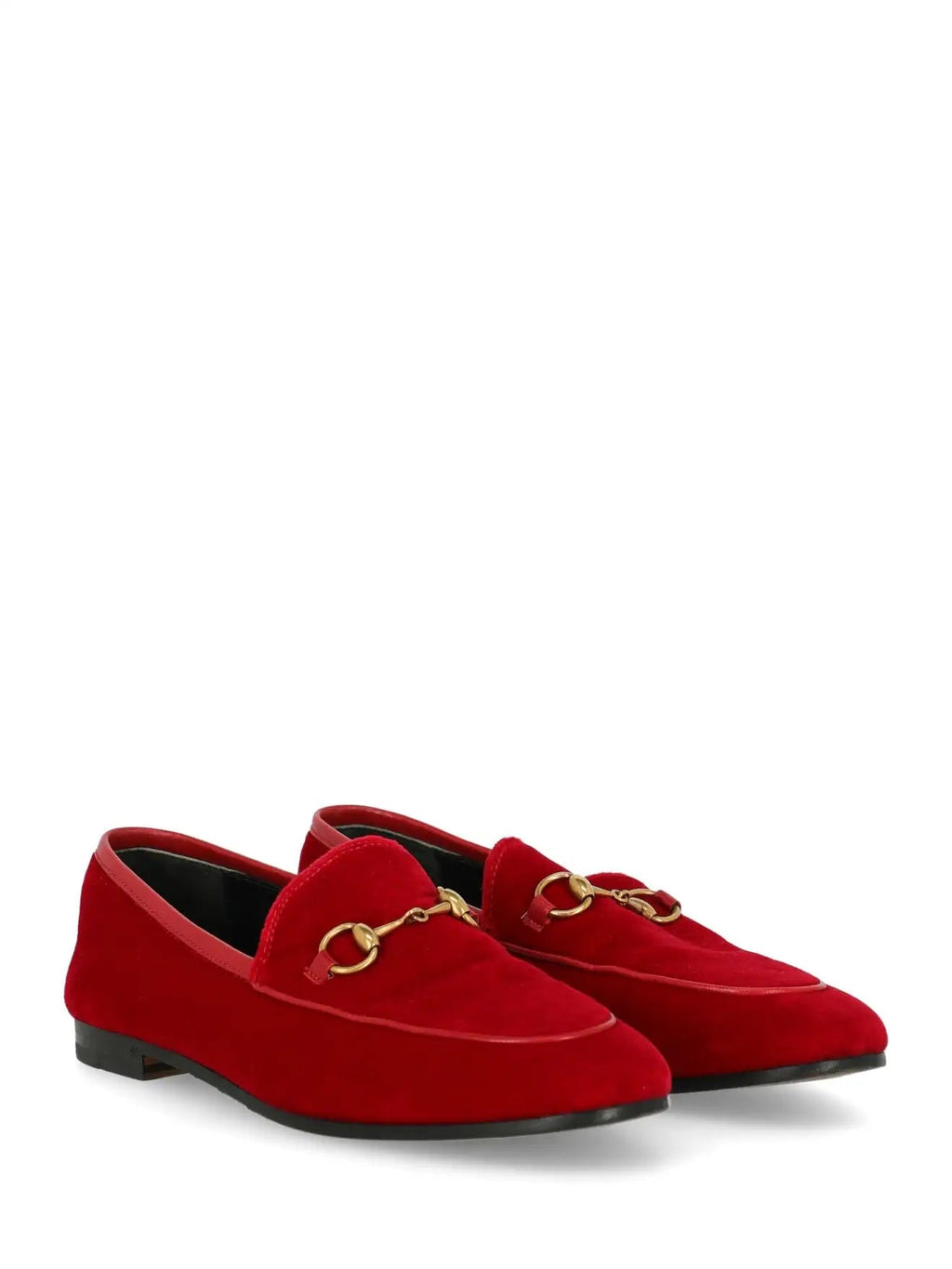GUCCI JORDAAN HORSEBIT VELVET LOAFERS