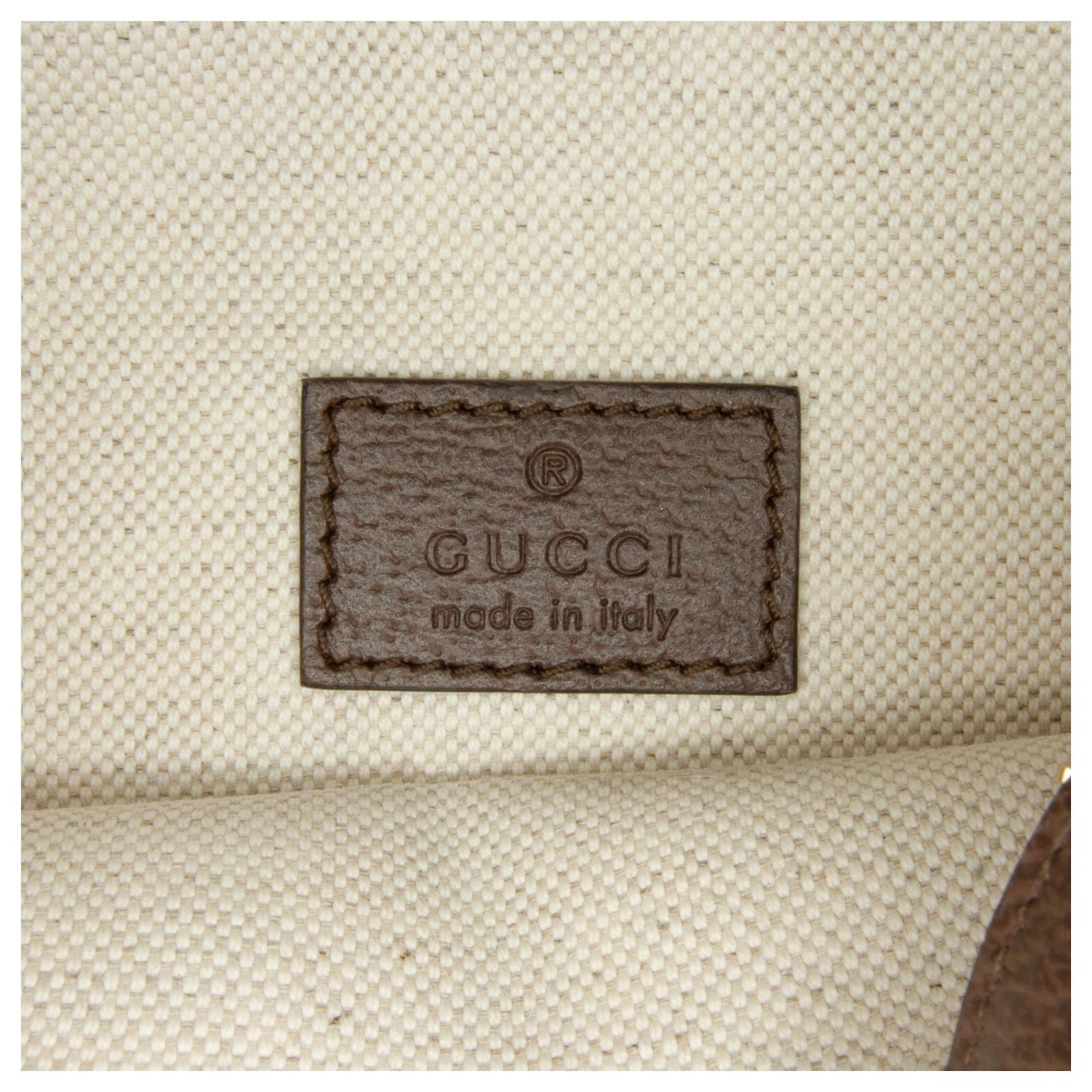 GUCCI JUMBO GG CANVAS & LEATHER MINI CAMERA CROSSBODY BAG