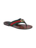 GUCCI GG THONG WEB THONG SANDALS