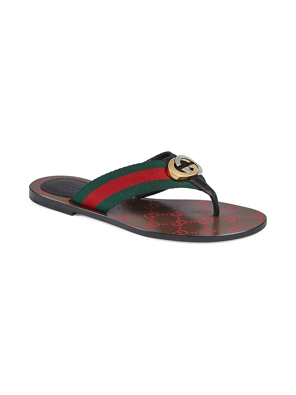 GUCCI GG THONG WEB THONG SANDALS