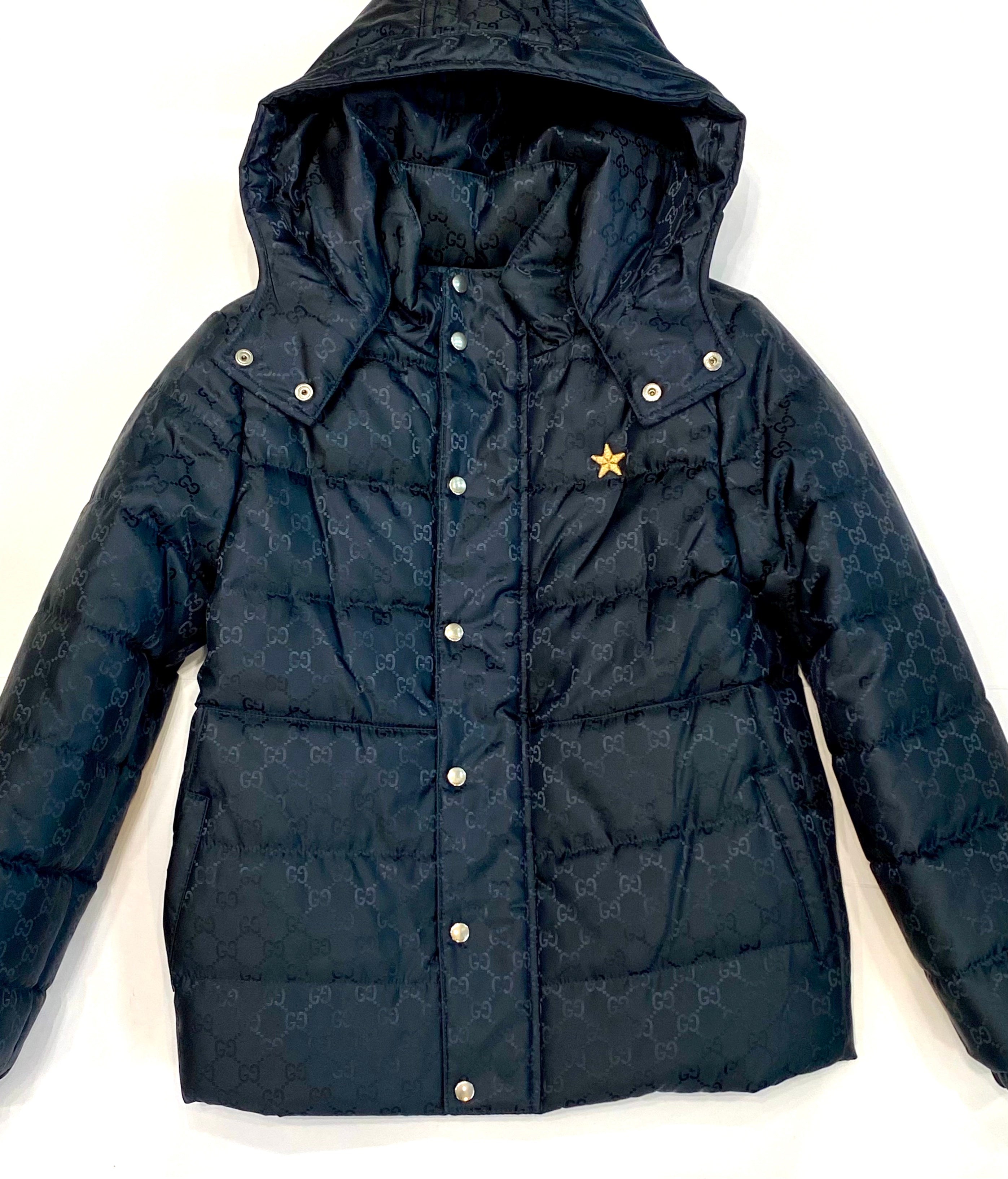 GUCCI GG MONOGRAM KIDS HOODED DOWN COAT