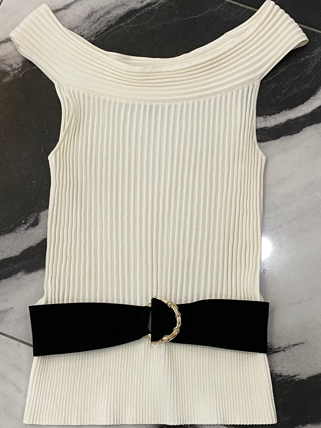 GUCCI KNITTED OFF SHOULDER TOP