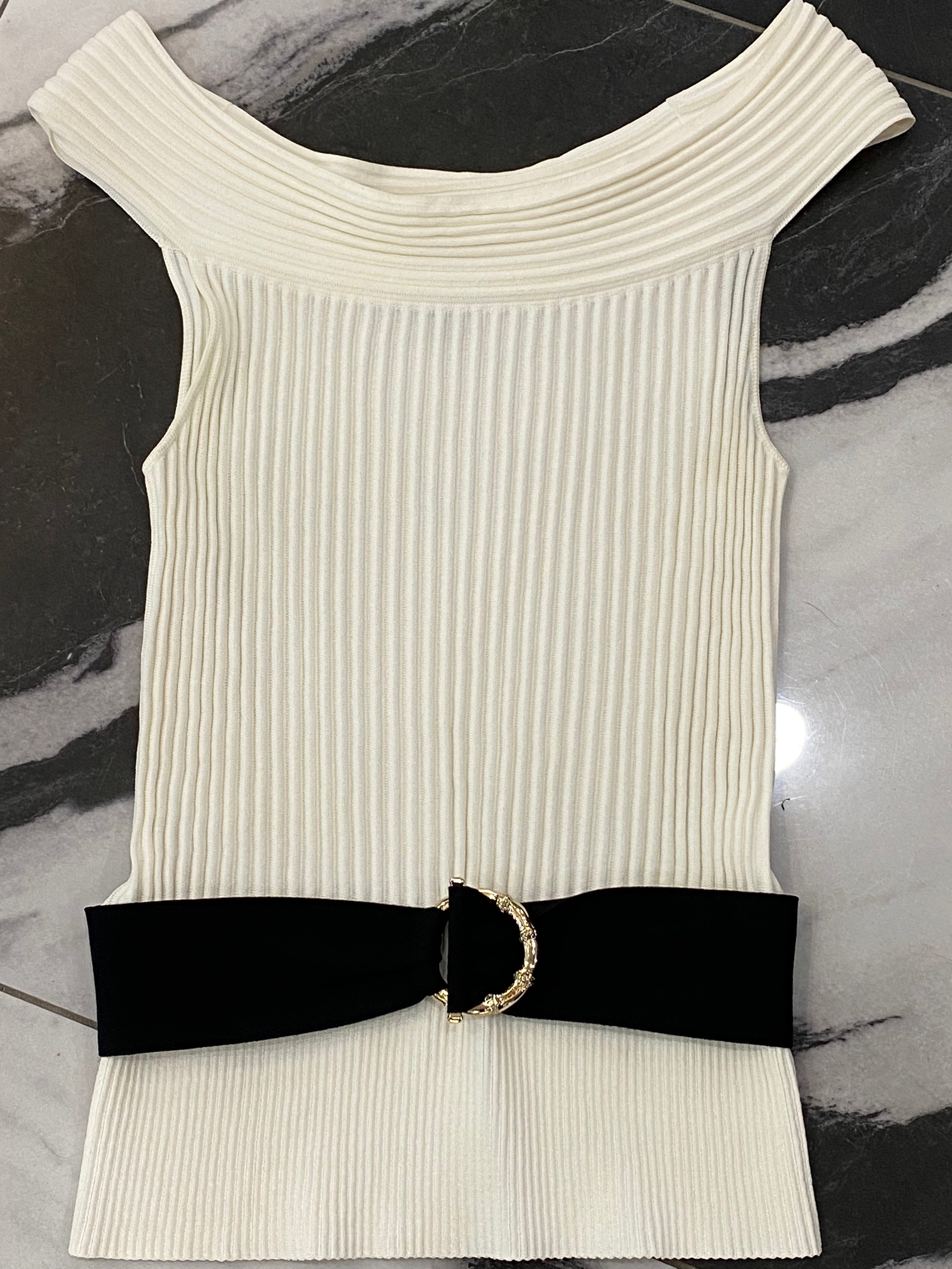 GUCCI KNITTED OFF SHOULDER TOP