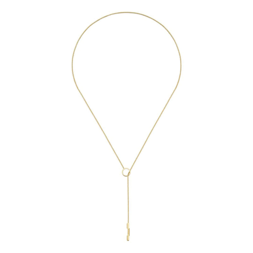 GUCCI LINK TO LOVE LARIAT 18K GOLD NECKLACE