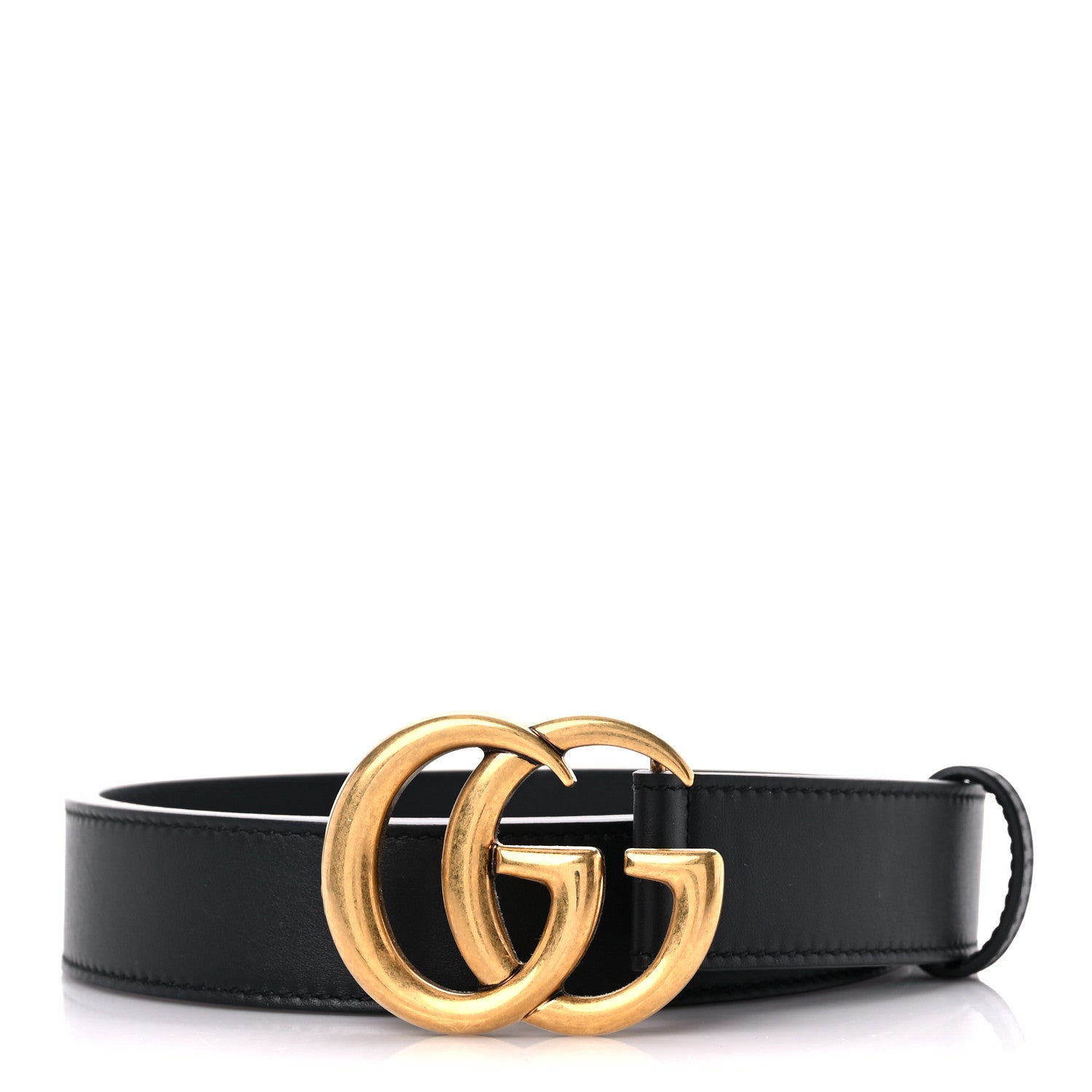 GUCCI GG MARMONT SLIM CALFSKIN LEATHER BELT