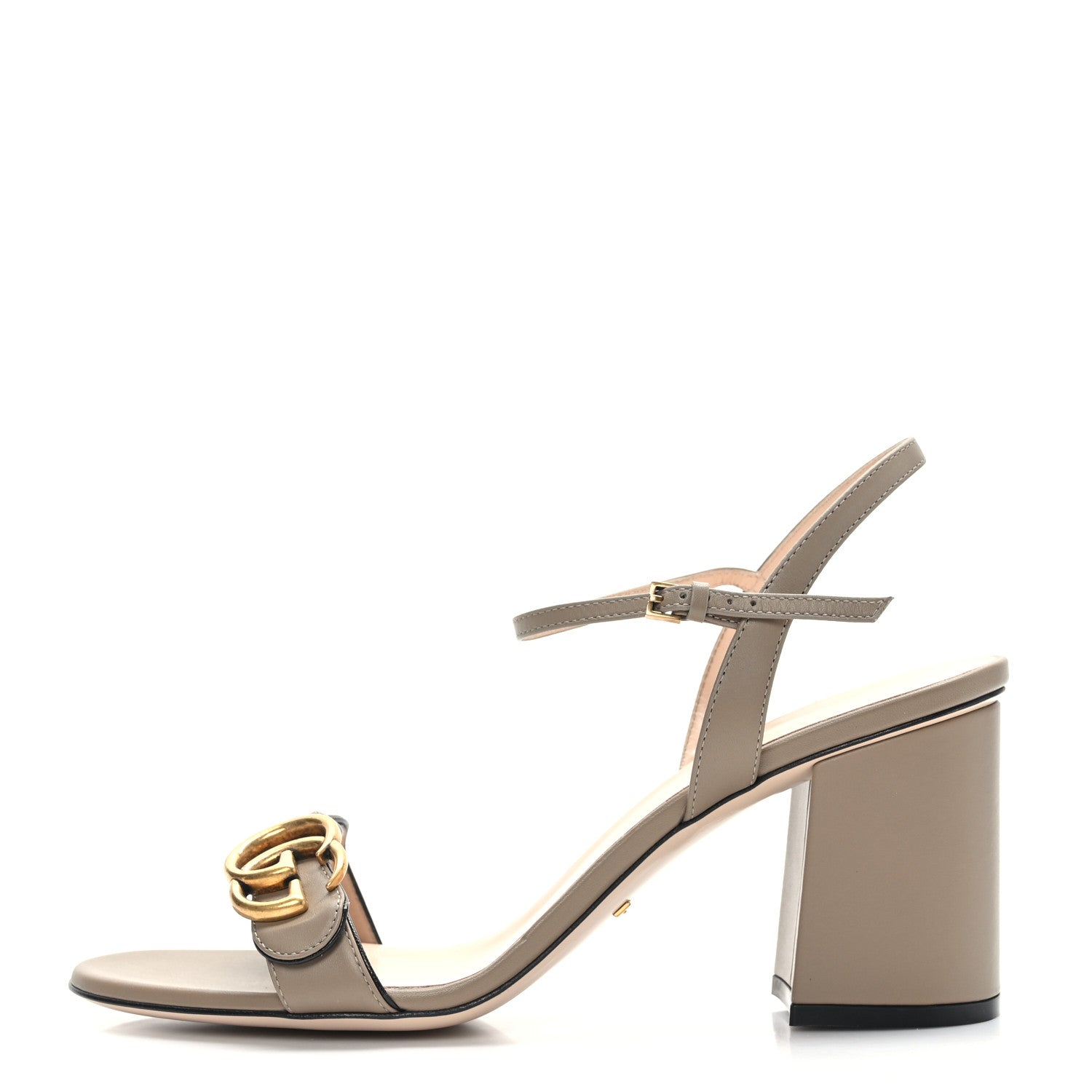 GUCCI CALFSKIN LEATHER LIFLORD GG MARMONT SANDALS