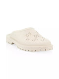 GUCCI LOGO PRINT RUBBER SLIP ON SLIDES