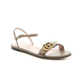 GUCCI GG MARMONT LEATHER DOUBLE G SANDALS