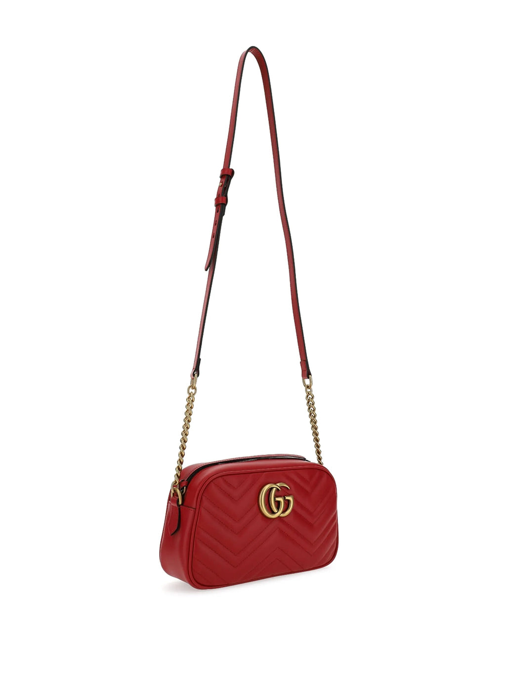 GUCCI GG MARMONT SMALL MATELASSÉ CALFSKIN LEATHER CAMERA BAG