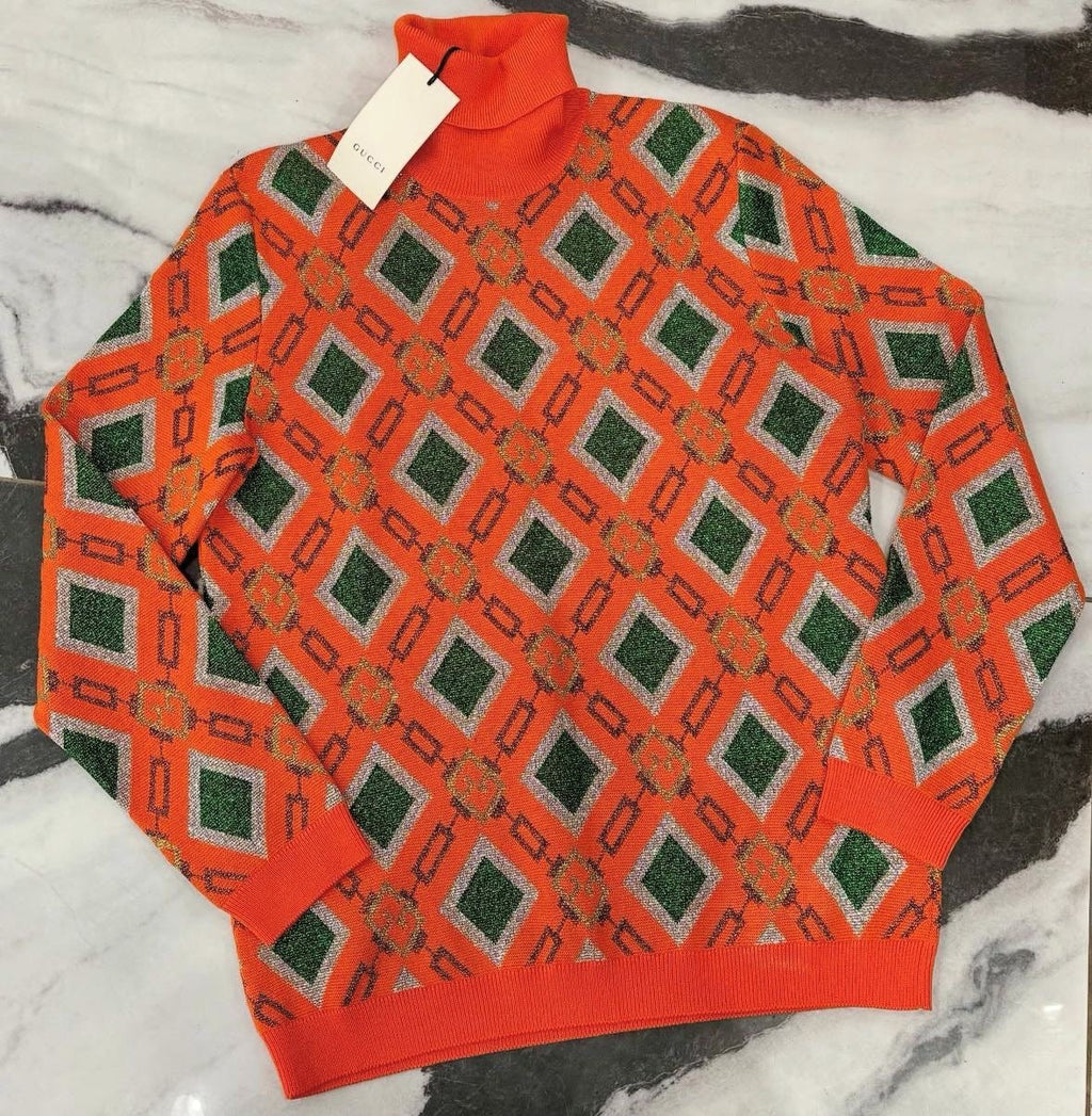 GUCCI MEN'S WOOL BLEND ROLLNECK SWEATER