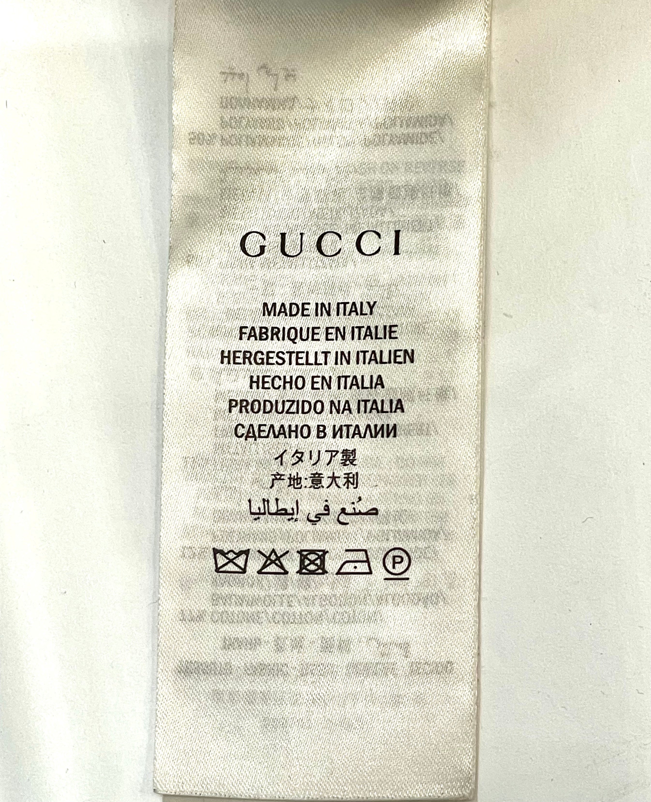 GUCCI GG SUPREME METALLIC JACQUARD KNIT COTTON BLEND V-NECK SWEATER