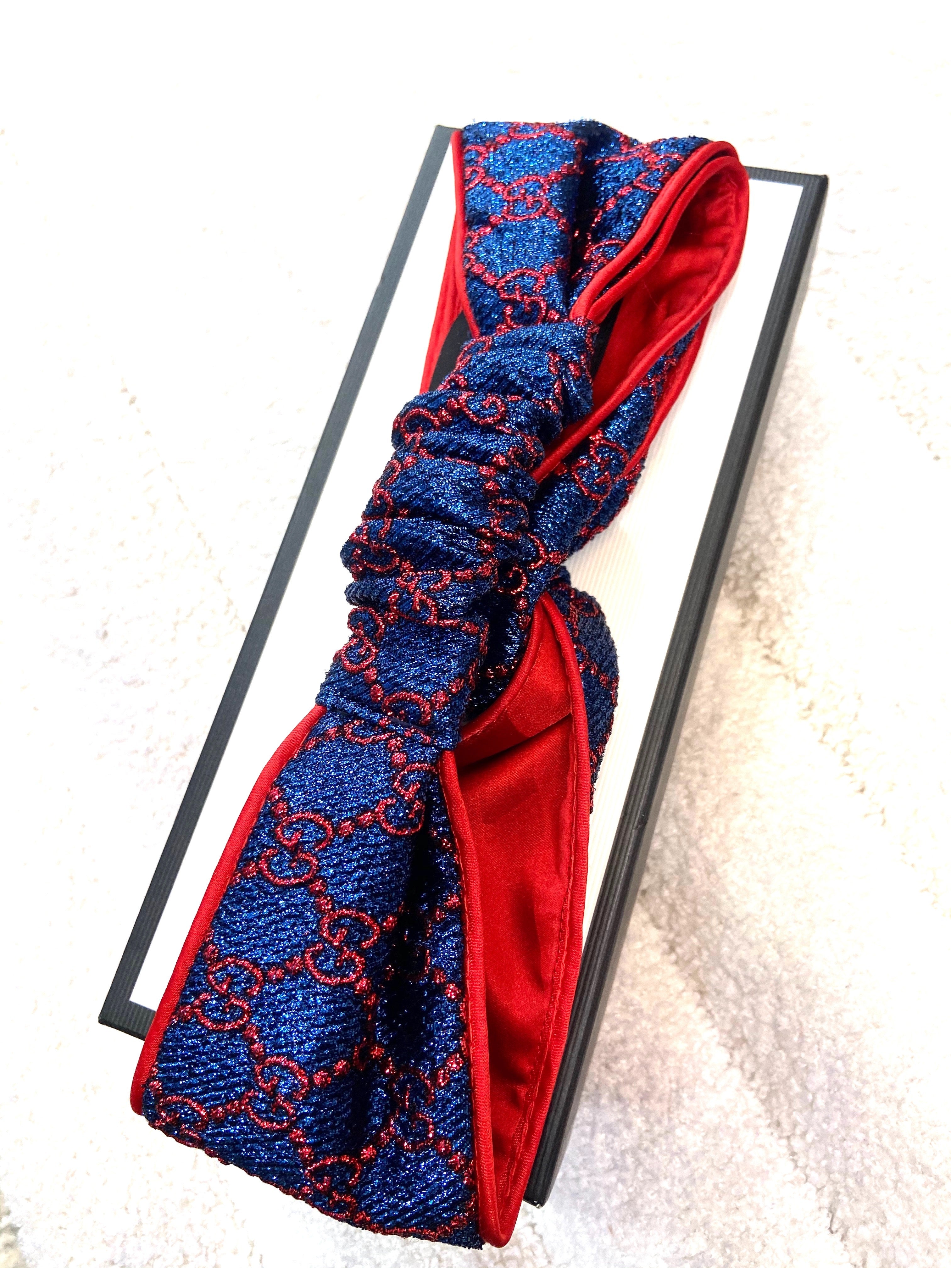 GUCCI METALLIC LUREX SILK GG SUPREME HEADBAND