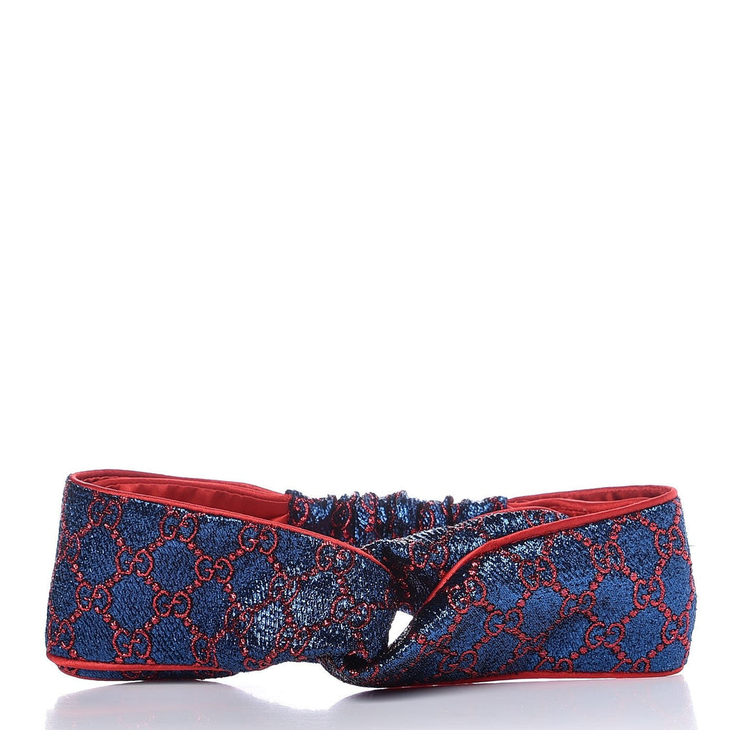 GUCCI METALLIC LUREX SILK GG SUPREME HEADBAND