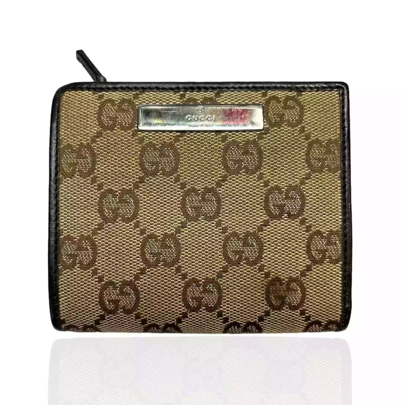GUCCI GG MONOGRAM VINTAGE CANVAS BI-FOLD WALLET