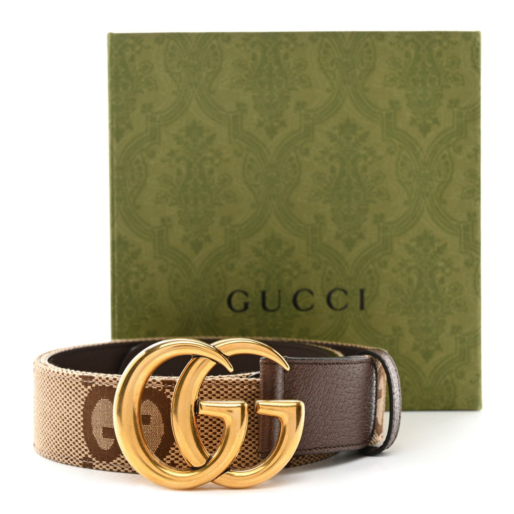 GUCCI GG MARMONT JUMBO GG MONOGRAM 40MM CALFSKIN BELT