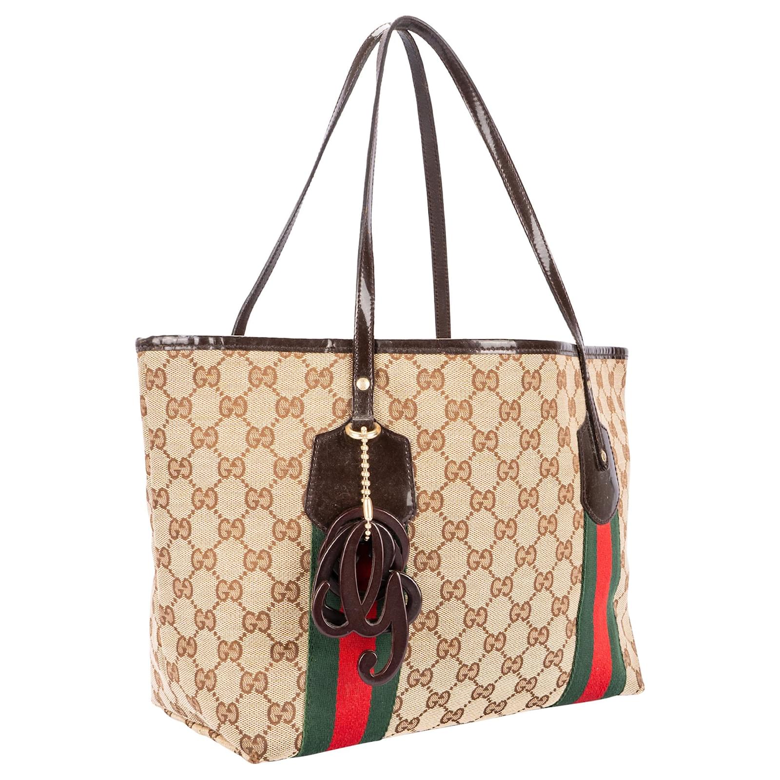 GUCCI GG MONOGRAM WEB SMALL JOLIE TOTE BAG