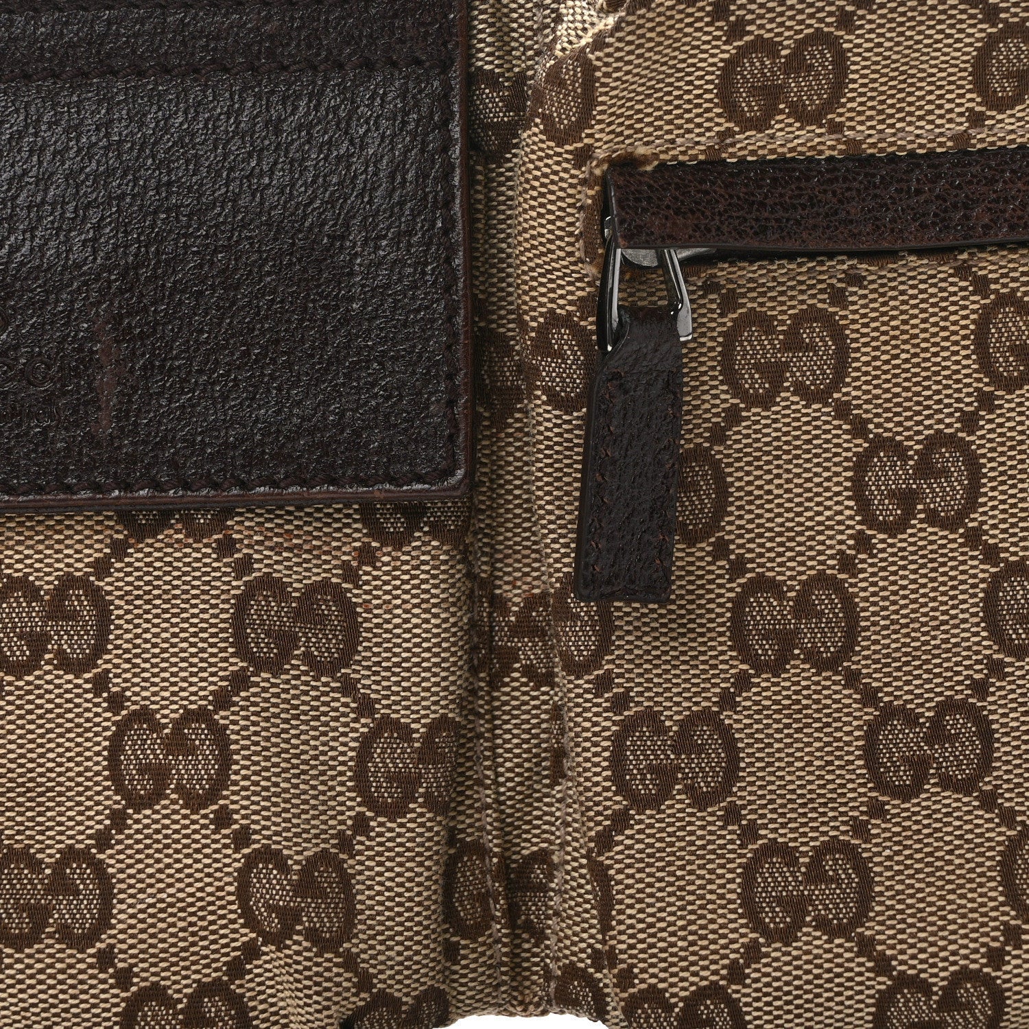 GUGGI GG SUPREME MONOGRAM WEB DOUBLE POCKET BELT BAG