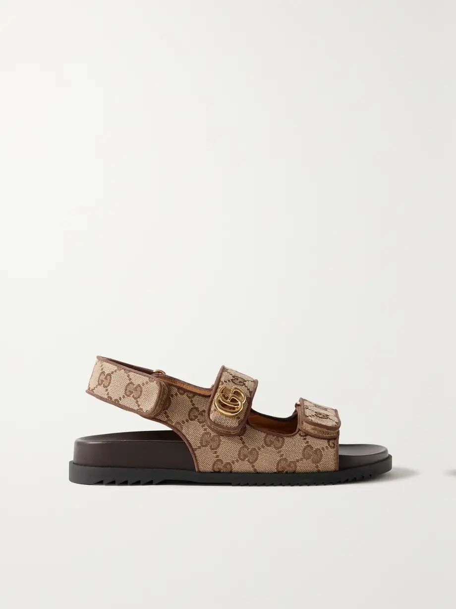 GUCCI GG SUPREME MORITZ CANVAS SANDALS