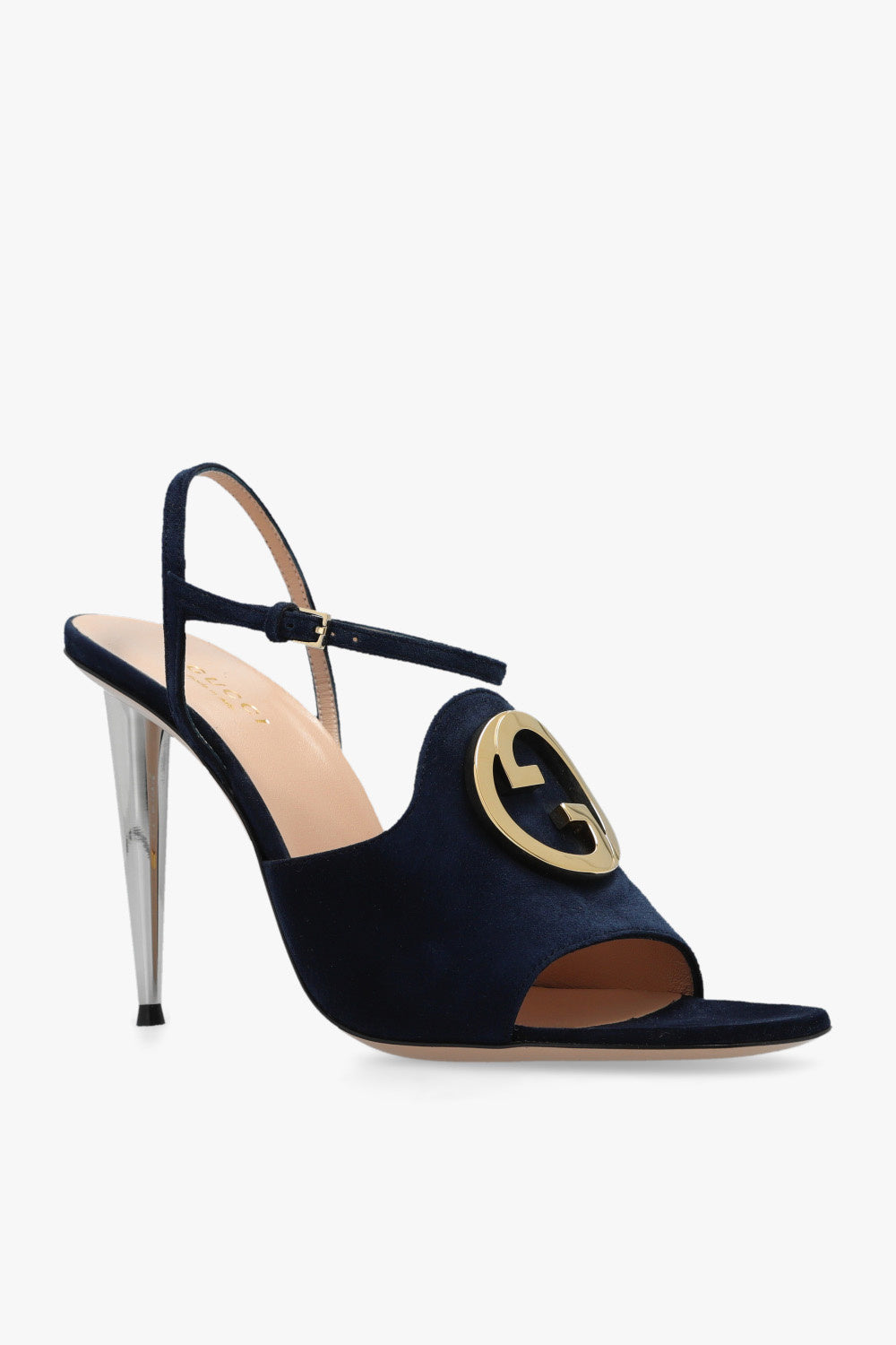 GUCCI BLONDIE HIGH-HEEL SUEDE SANDALS