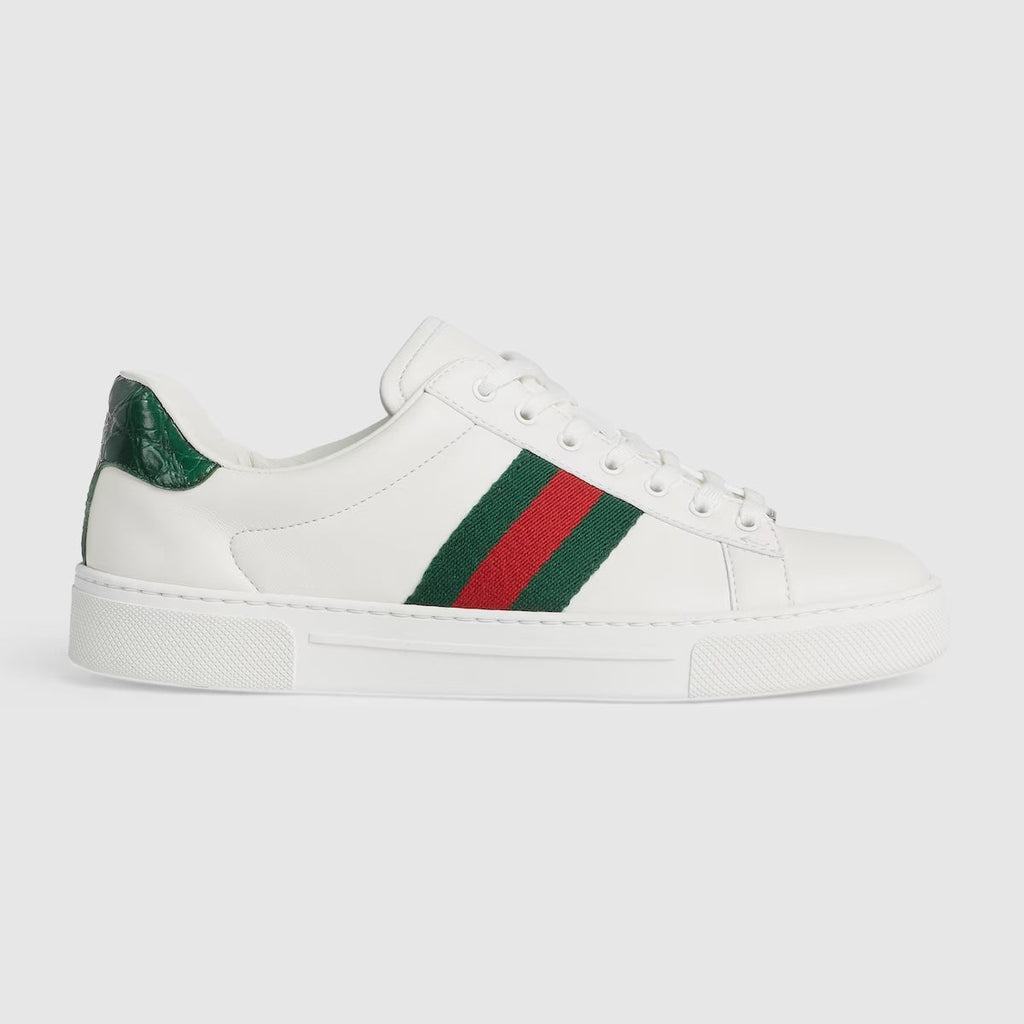 GUCCI NEW ACE CLASSIC WEB LO-TOP SNEAKERS