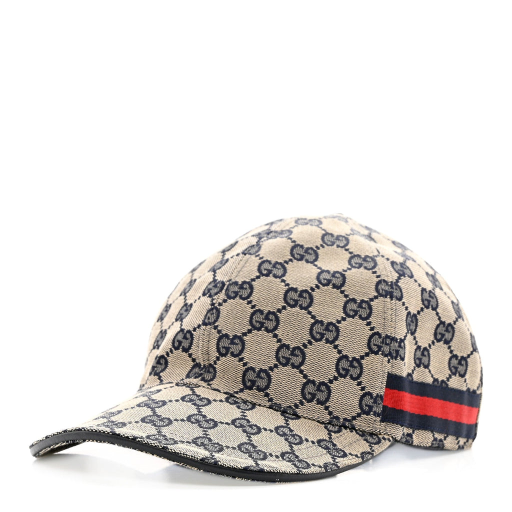 GUCCI ORIGINAL GG CANVAS BASEBALL HAT WITH WEB