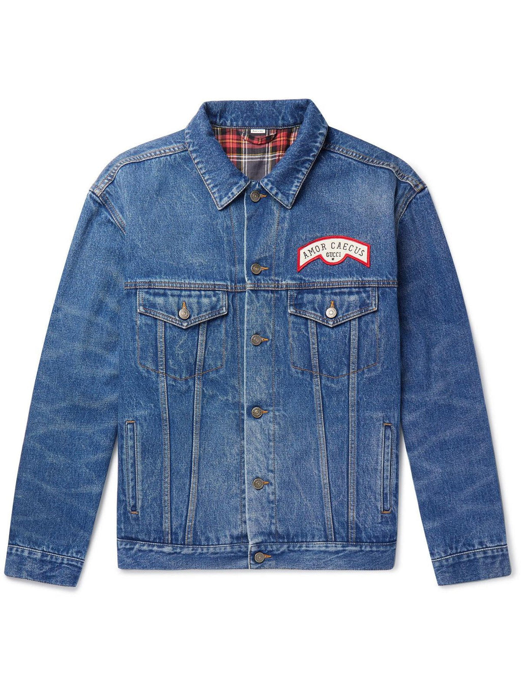 GUCCI OVERSIZED AMOR CAECUS DENIM JACKET
