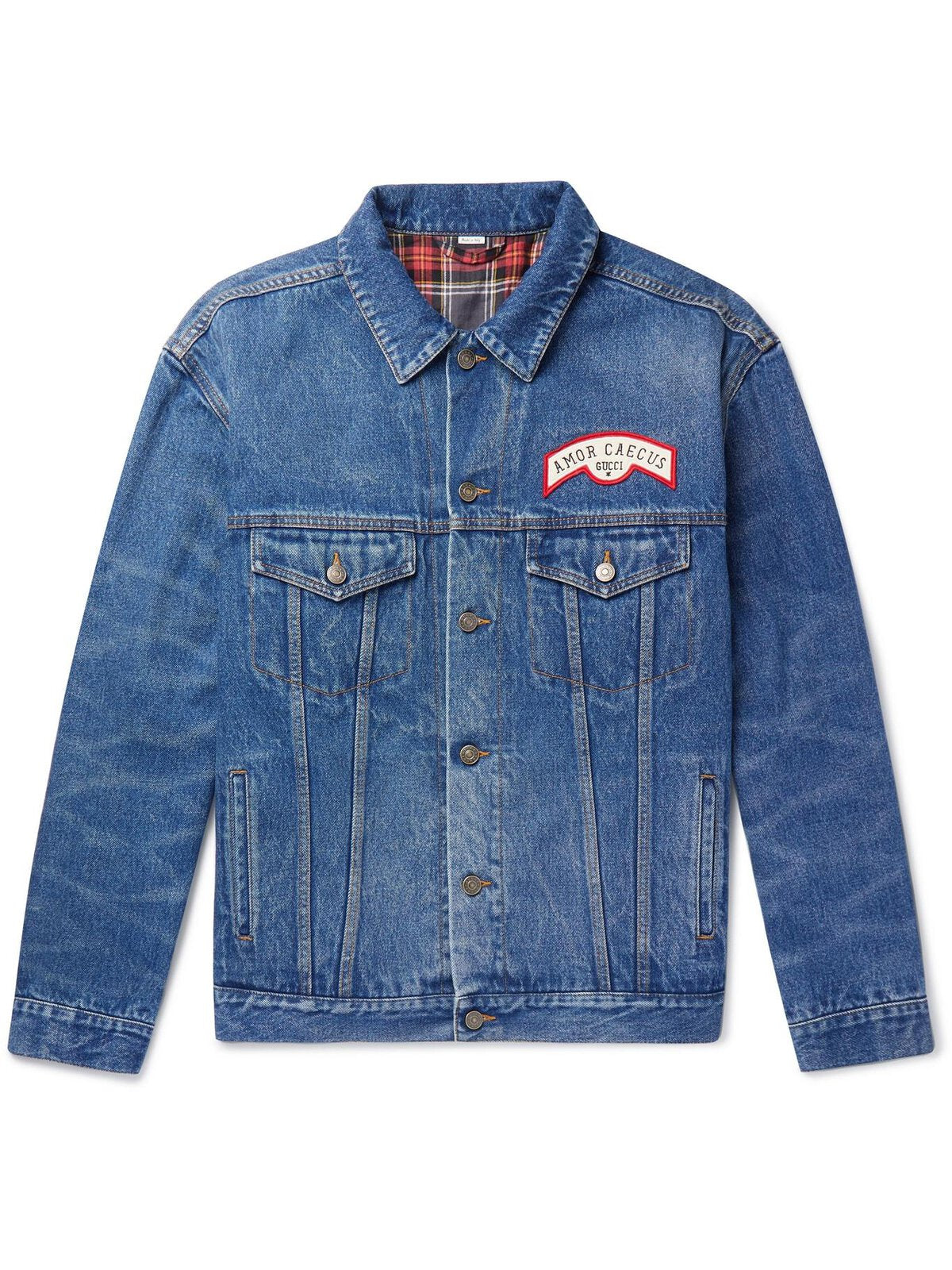 GUCCI OVERSIZED AMOR CAECUS DENIM JACKET