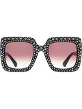 GUCCI OVERSIZED GG0148S 005 CRYSTAL SUNGLASSES